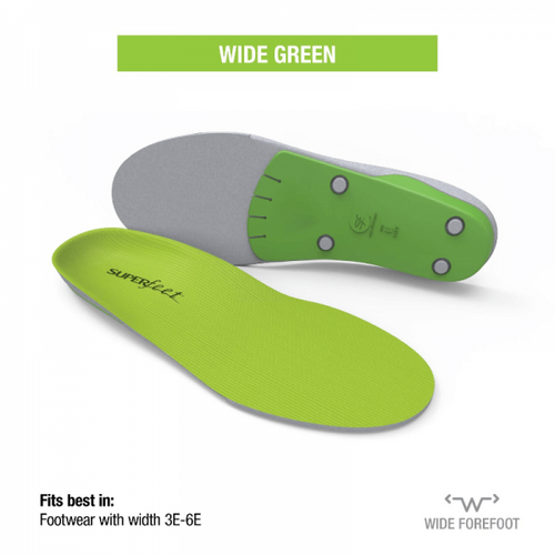 Superfeet All-Purpose Wide-Fit Support Insoles - Green