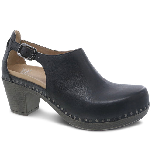 Women's Dansko Heeled Sassy - Black Leather