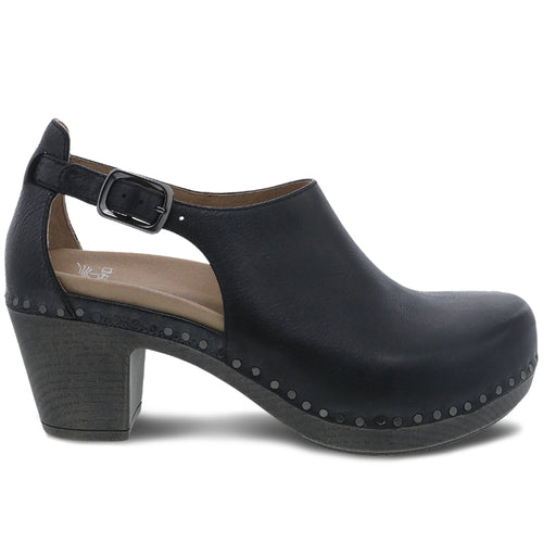 Women's Dansko Heeled Sassy - Black Leather