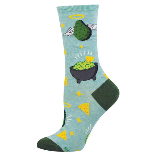 Women's Socksmith Holy Guacamole Cotton Crew Socks - Blue Heather