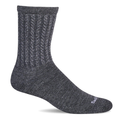 Women's Sockwell Pucker Cable Essential Comfort Socks - Charcoal