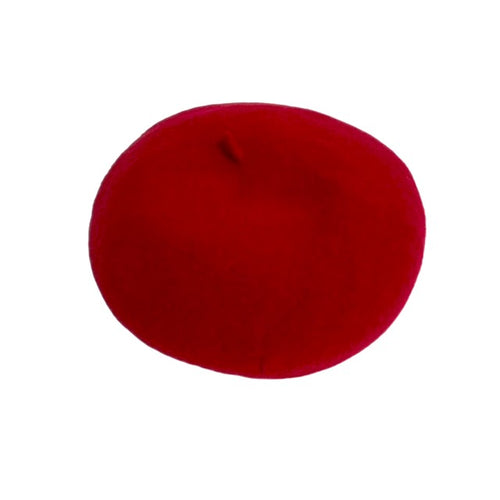 Shihreen Boiled Wool Beret - Red