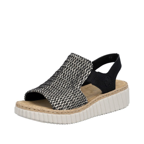 Women's Rieker Rachel 76 - Schwarz-Sand/Schwarz