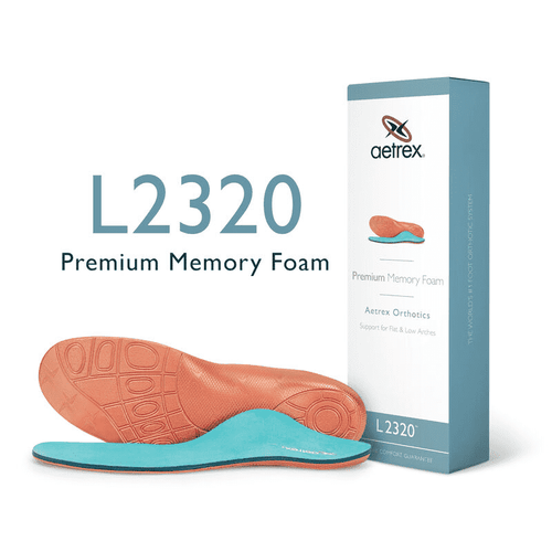 Men's Aetrex L2320 Premium Memory Foam Flat/Low Posted Orthotics