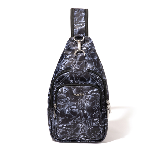 Baggallini Central Park Sling – Black Divine Rose