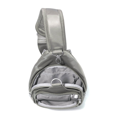 Baggallini Central Park Sling – Steel Grey Twill