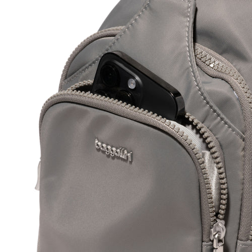 Baggallini Central Park Sling – Steel Grey Twill