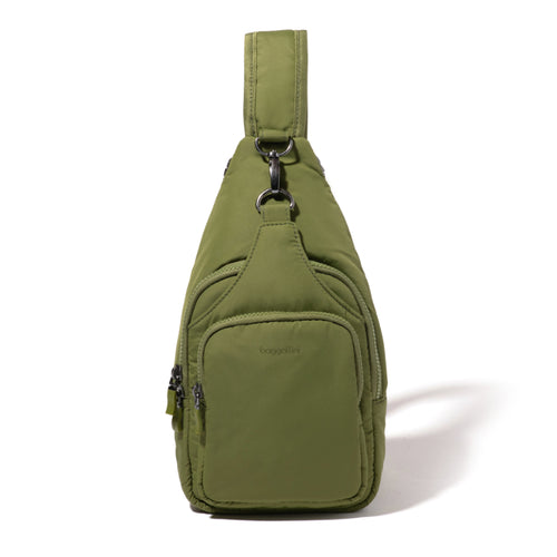 Baggallini Central Park Sling – Sage Puff