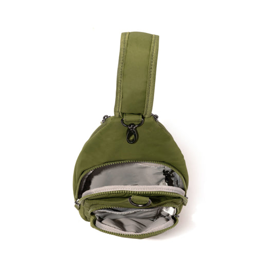 Baggallini Central Park Sling – Sage Puff