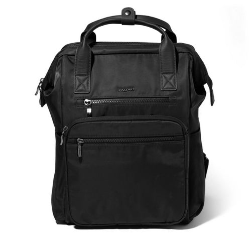 Baggallini Chelsea Laptop Backpack - Black Twill