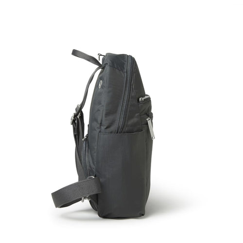 Baggallini Securtex Anti-Theft Vacation Backpack - Charcoal