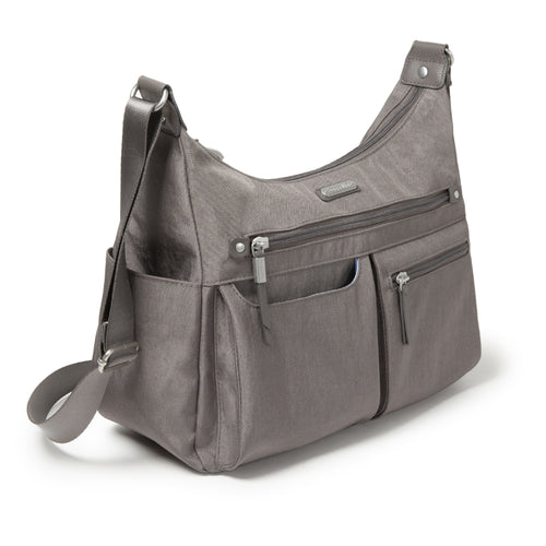 Baggallini Anywhere Large Hobo - Sterling Shimmer