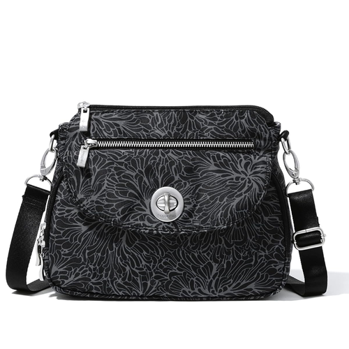 Baggallini Calais Crossbody - Midnight Blossom Print