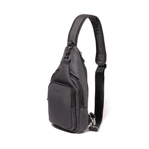 Baggallini Central Park Sling – Black Puff