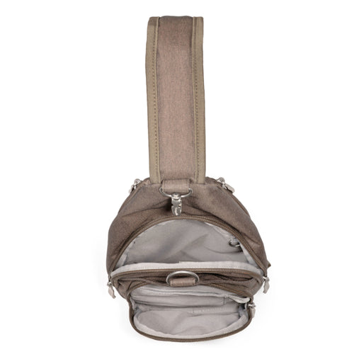 Baggallini Central Park Sling – Dark Umber Heritage