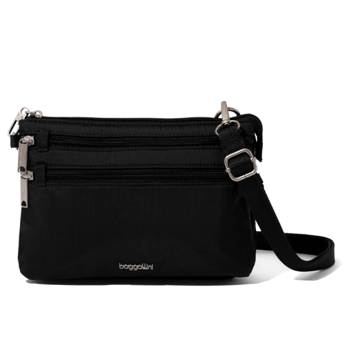 Baggallini Classic Anti-Theft Stash Crossbody - Black