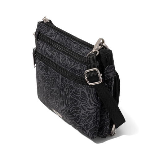 Baggallini Classic Anti-Theft Stash Crossbody - Midnight Blossom