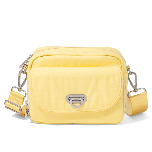 Baggallini Coastal Flip Lock Camera Bag - Butter Yellow