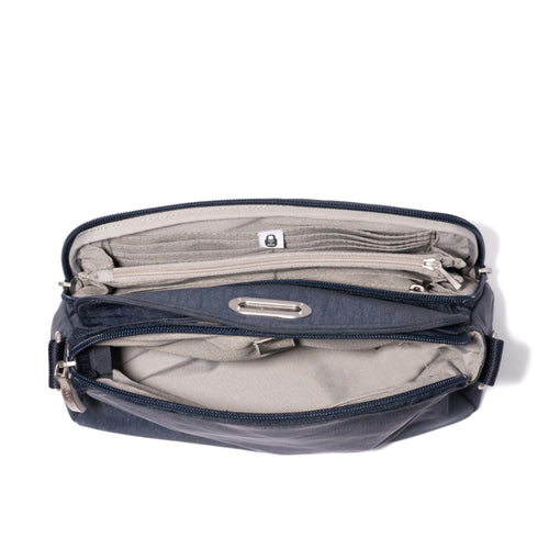 Baggallini Coastal Flip Lock Crossbody - French Navy