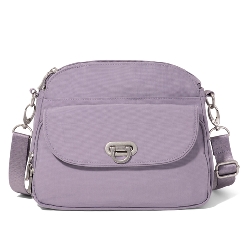 Baggallini Coastal Flip Lock Crossbody - Lilac