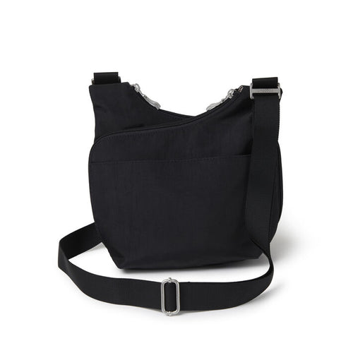 Baggallini Criss Cross Crossbody - Black with Sand Lining