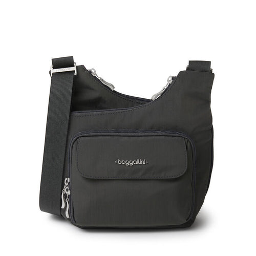 Baggallini Criss Cross Crossbody - Charcoal