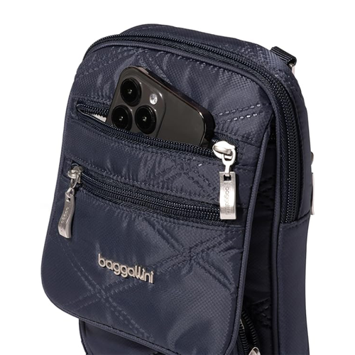 Baggallini Journey Crossbody - French Navy Quilt
