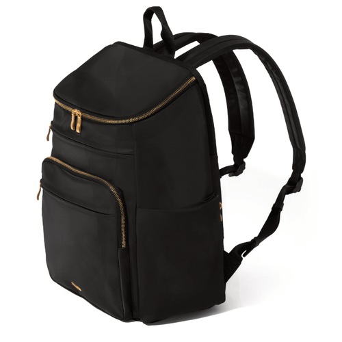 Baggallini Lexington Backpack - Black Twill with Gold Hardware
