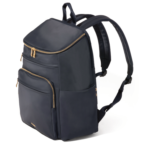 Baggallini Lexington Backpack - French Navy with Gold Hardware