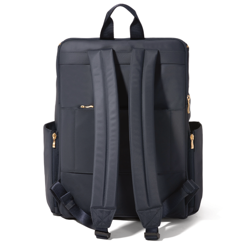Baggallini Lexington Backpack - French Navy with Gold Hardware