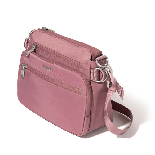Baggallini Marais Crossbody – Mauve Twill