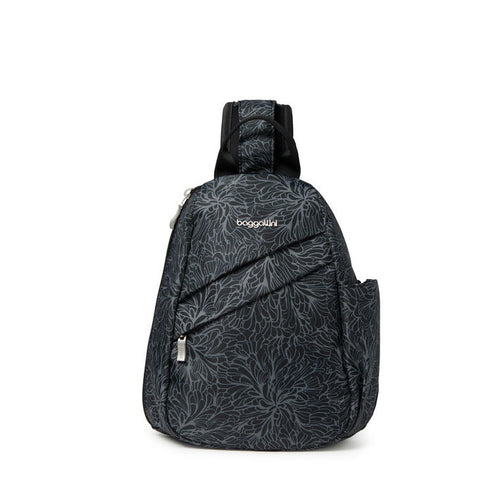 Baggallini Medium Sling - Midnight Blossom