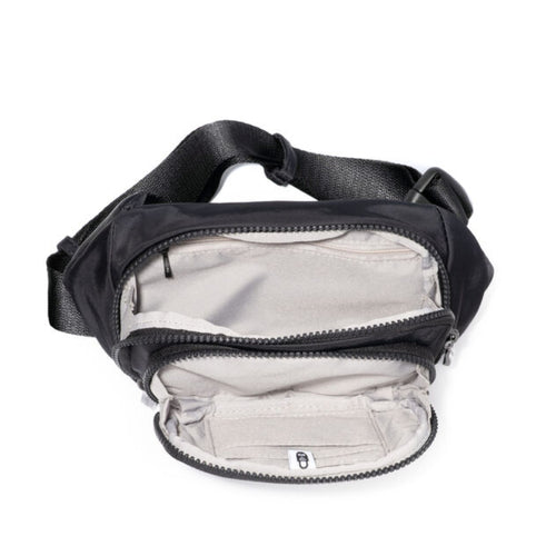 Baggallini On The Go Belt Bag - Black Twill
