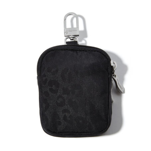 Baggallini On the Go Mini Pouch - Black Cheetah Emboss