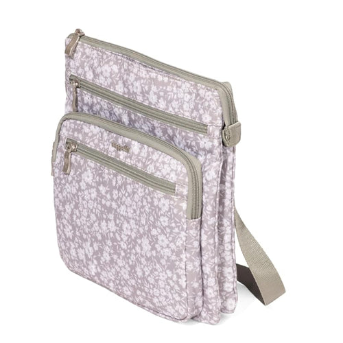 Baggallini Out and About Crossbody - Light Grey Petal