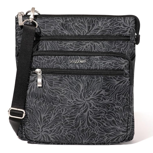 Baggallini Out and About Crossbody - Midnight Blossom