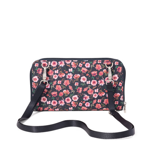 Baggallini RFID Phone Wallet Crossbody - Autumn Peony