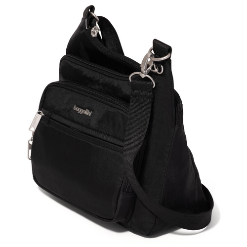 Baggallini Securtex Anti-Theft Crossover Crossbody Bag - Black
