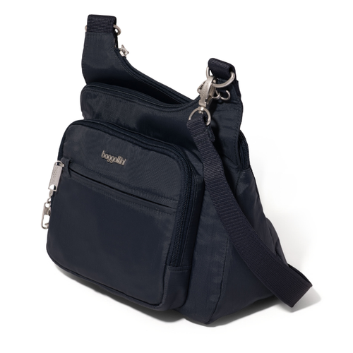 Baggallini Securtex Anti-Theft Crossover Crossbody Bag - French Navy