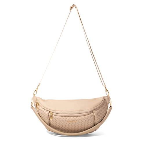 Baggallini Stanton Woven Crossbody - Desert Sand Woven Twill
