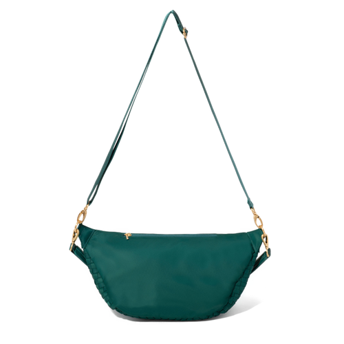 Baggallini Stanton Woven Crossbody - Jade Woven Twill
