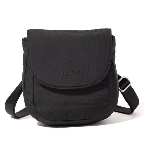 Baggallini Swift Flap Mini Crossbody - B-Lite Black