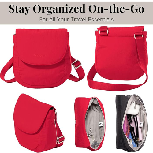 Baggallini Swift Flap Mini Crossbody - B-Lite Scarlet Red
