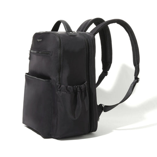 Baggallini Tribeca Expandable Laptop Backpack - Black Twill