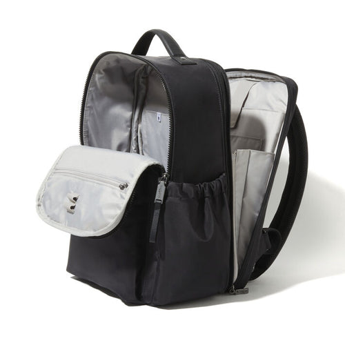 Baggallini Tribeca Expandable Laptop Backpack - Black Twill