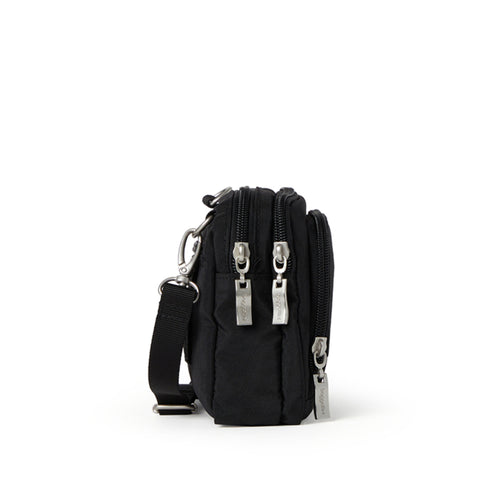 Baggallini Trifecta Wallet Crossbody - Black