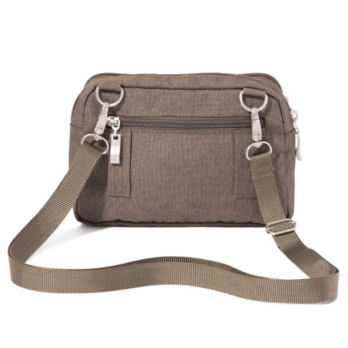 Baggallini Trifecta Wallet Crossbody - Dark Umber Heritage