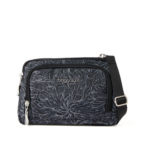 Baggallini Trifecta Wallet Crossbody - Midnight Blossom