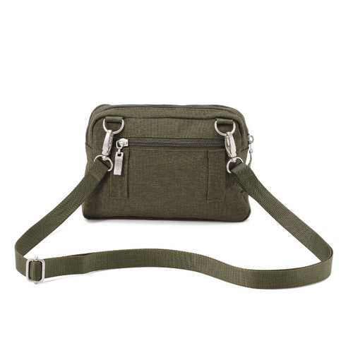 Baggallini Trifecta Wallet Crossbody - Olive Heritage