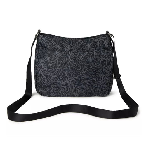 Baggallini Uptown Bagg With RFID Phone Wristlet - Midnight Blossom